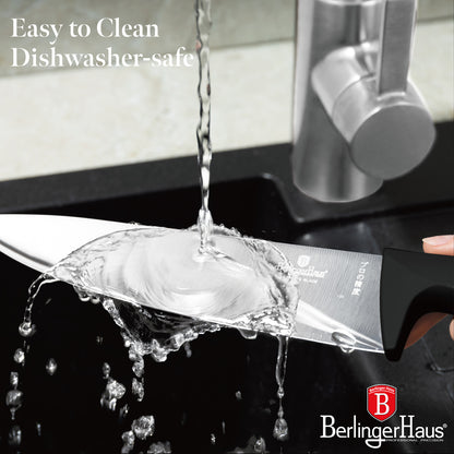 Sada černých nožů Berlinger Haus s bambusovou krájecí deskou